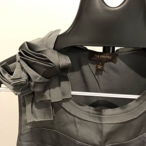 The Limited grey satin shell blouse